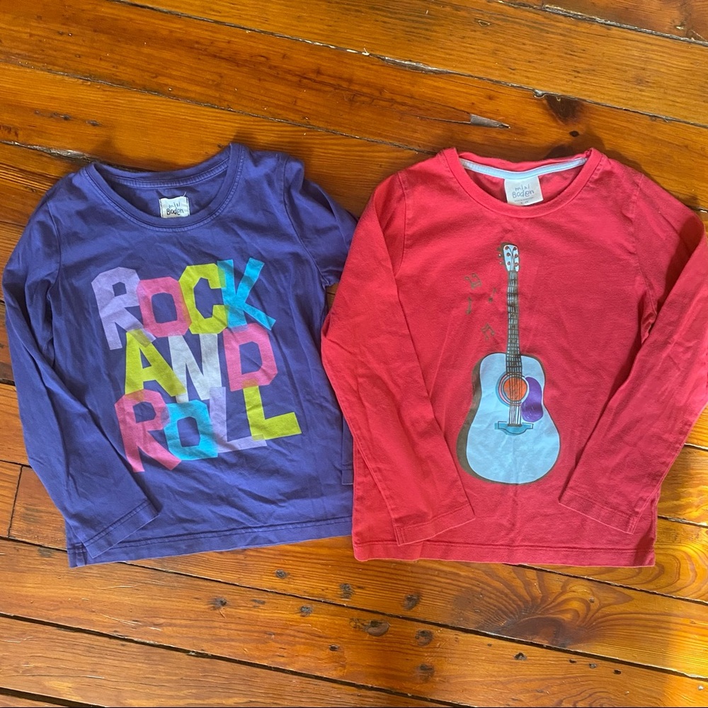 Mini Boden Bundle Long Sleeve Shirts Size 5-6